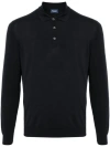 Drumohr Navy Blue Knit Sweater In Blue
