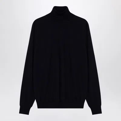DRUMOHR BLUE WOOL TURTLENECK SWEATER