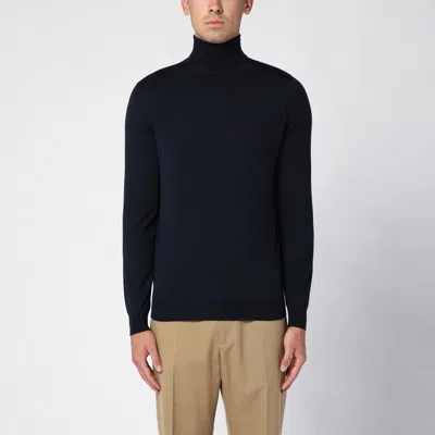 DRUMOHR DRUMOHR BLUE WOOL TURTLENECK SWEATER