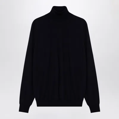 DRUMOHR DRUMOHR BLUE WOOL TURTLENECK SWEATER