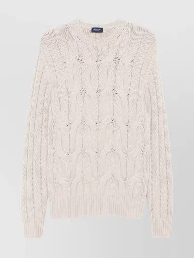DRUMOHR BRAIDED CREW NECK SWEATER