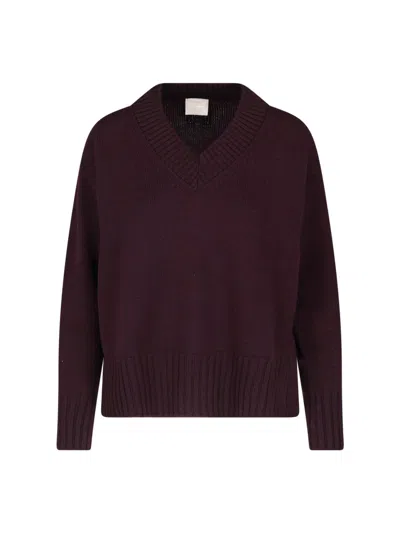 Drumohr Brown Merino Wool Sweater In Purple