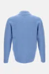 Drumohr Brushed Cardigan In Blue