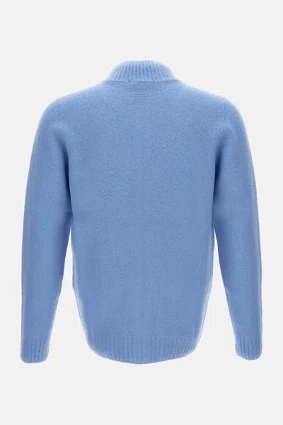 Drumohr Brushed Cardigan In Blue