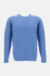 Drumohr Brushed Crewneck Sweater In Blue