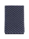 Drumohr Biscuit Patterned Cashmere Scarf In Blue