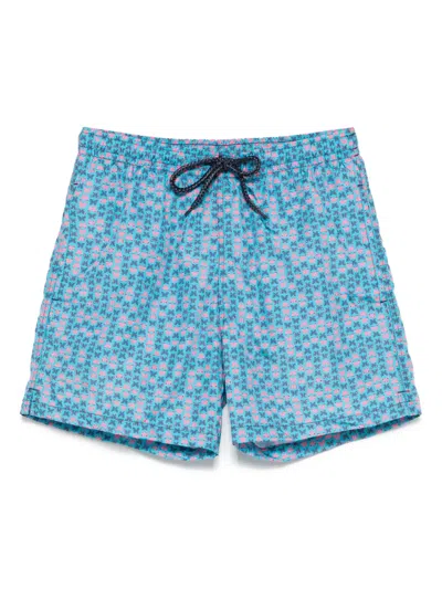 Drumohr Butterfly-print Swim Shorts In Blue