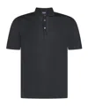 Drumohr Button-placket Polo Shirt In Black