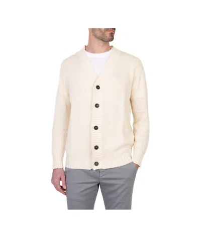 Drumohr Button-up Cotton Cardigan In White