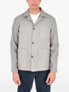 Drumohr Buttoned Patch-pocket Overshirt In Gray