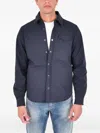 Drumohr Buttoned Pocket Overshirt In Blue