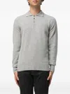 Drumohr Buttoned Polo Shirt In Gray