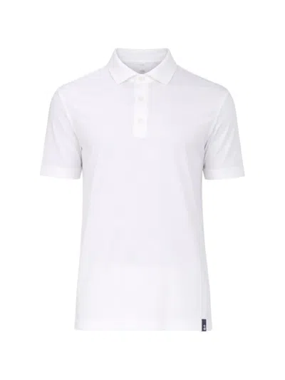 Drumohr Logo-patch Short-sleeve Polo Shirt In White