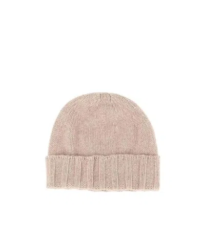 Drumohr Cable Knit Beanie In Nude