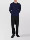 Drumohr Cable Knit Crew Neck Sweater In Blue
