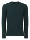 Drumohr Cable-knit Crew-neck Sweater In Green