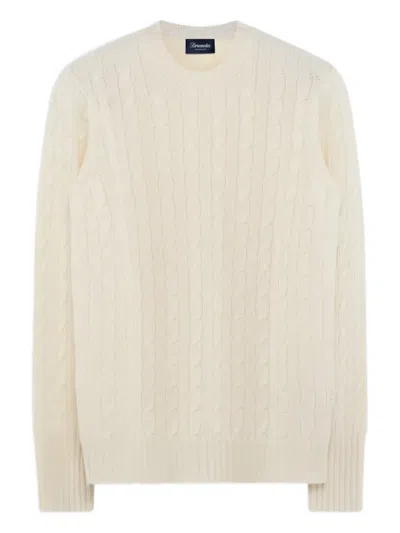 DRUMOHR CABLE-KNIT CREW-NECK SWEATER
