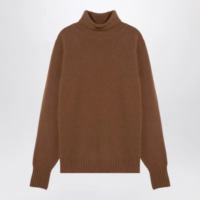DRUMOHR CAMEL-COLOURED TURTLENECK SWEATER IN WOOL