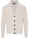 Drumohr Man Cardigan Beige Size 38 Merino Wool In Neutral