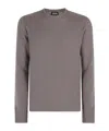 Drumohr Double Yarn Cashmere Sweater In Gray