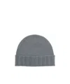 Drumohr Grey Textured Beanie Hat In Gray