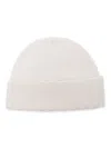 Drumohr Cashmere Beanie Hat In White