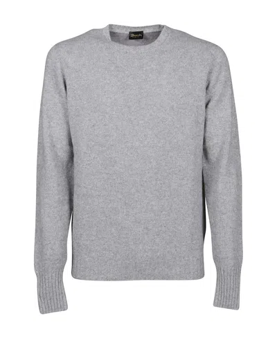 Drumohr Cashmere Crew-neck Jumper In Gray
