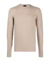 Drumohr Crew-neck Cashmere Jumper In Nude
