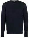 Drumohr Navy Blue Lambswool Sweater