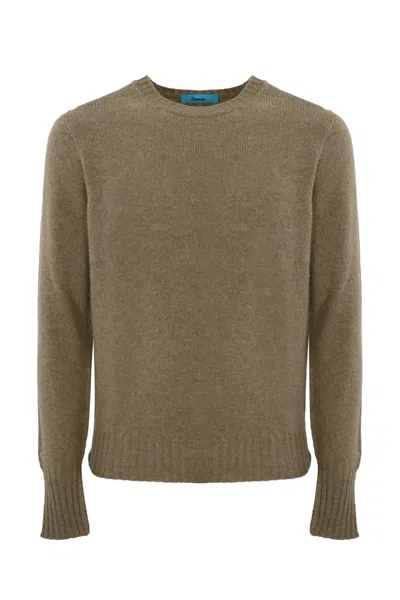 Drumohr Cashmere Crew Neck Sweater In Sabbia