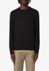 Drumohr Brown Crew-neck Sweater In Cashmere In Dark Brown