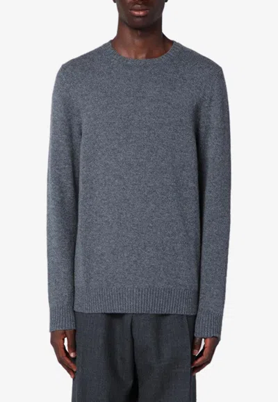 Drumohr Cashmere Crewneck Sweater In Gray