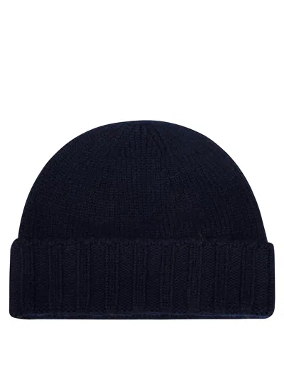 Drumohr Cashmere Ruffled Beanie Cap For Men In Red