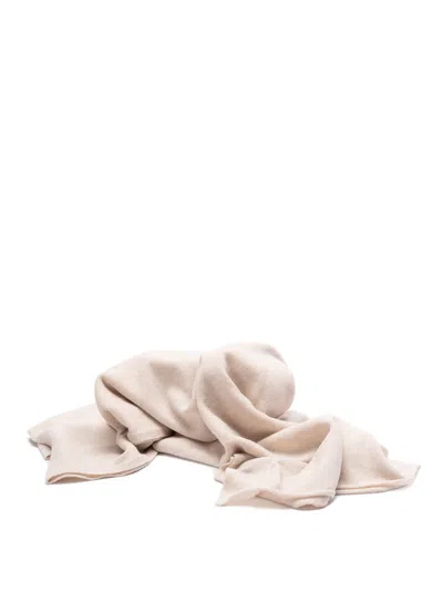 Drumohr Cashmere Scarf With Smooth Finish In Neutral