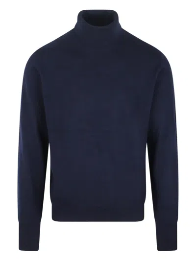 Drumohr Turtleneck Sweater In Blue