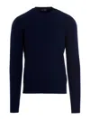 Drumohr Crew-neck Cashmere Jumper In Azul