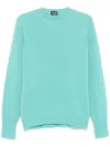 Drumohr Crew Neck Cashmere Sweater In Green