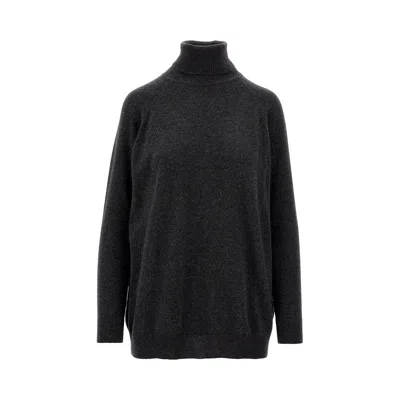 Drumohr Cashmere Turtleneck Sweater In Grey