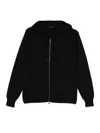 Drumohr Zip And Hood Jacket In Black