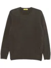 Drumohr Charcoal Grey Long Sleeve Crew Neck Sweater In Grey
