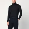 Drumohr Charcoal Wool Turtleneck Sweater In Black