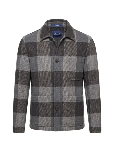 Drumohr Checked Wool Jacket In Multi