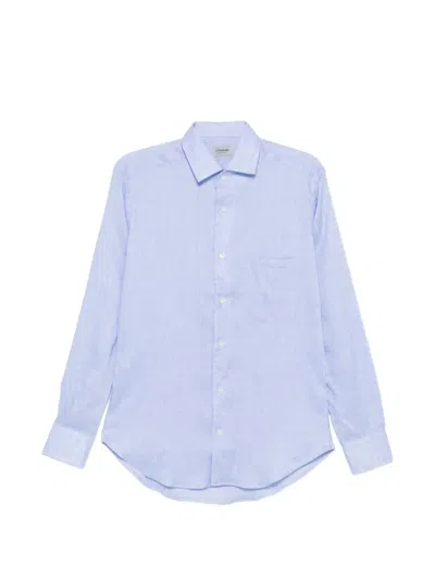 Drumohr Chest Pocket Shirt In Blue