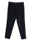 Drumohr Pleated Cotton Pants In Blue