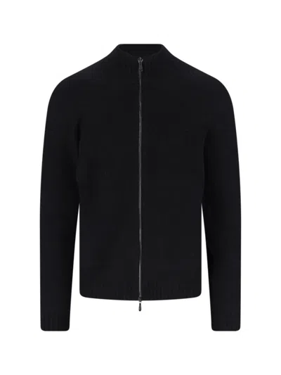 Drumohr Classic Black Sweater With Round Neckline