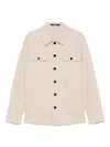 Drumohr Classic Button-up Linen Overshirt In Multi