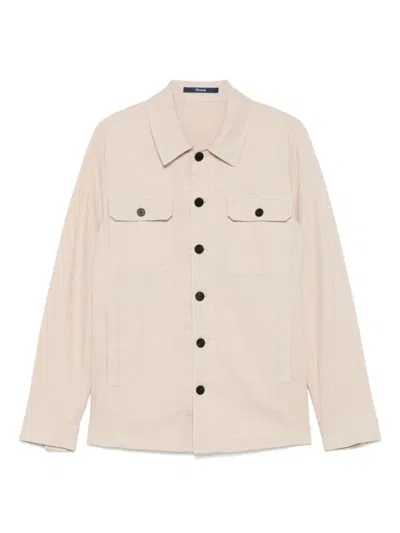 DRUMOHR CLASSIC BUTTON-UP LINEN OVERSHIRT