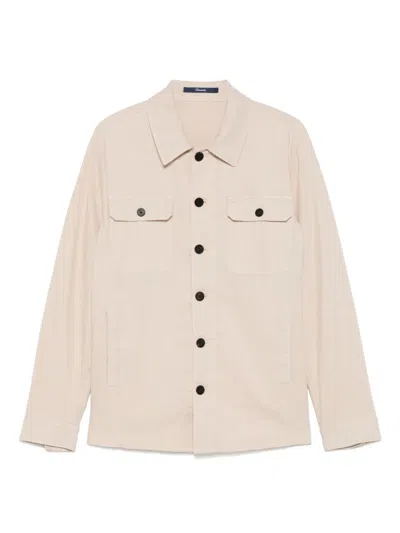 Drumohr Classic-collar Overshirt In Beige