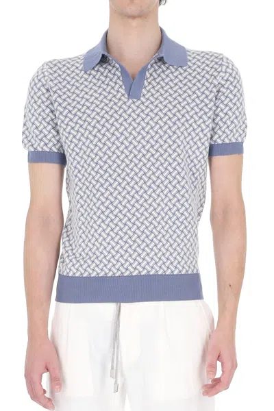 Drumohr Classic Fit Polo T-shirt For Men In Blue