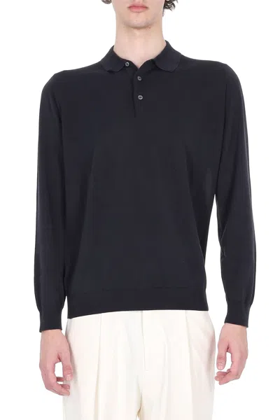 Drumohr Classic Mini Polo For Men In Metallic